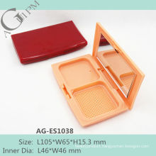 Empty Rectangular Compact Powder Case With Mirror AG-ES1038, AGPM Cosmetic Packaging , Custom colors/Logo